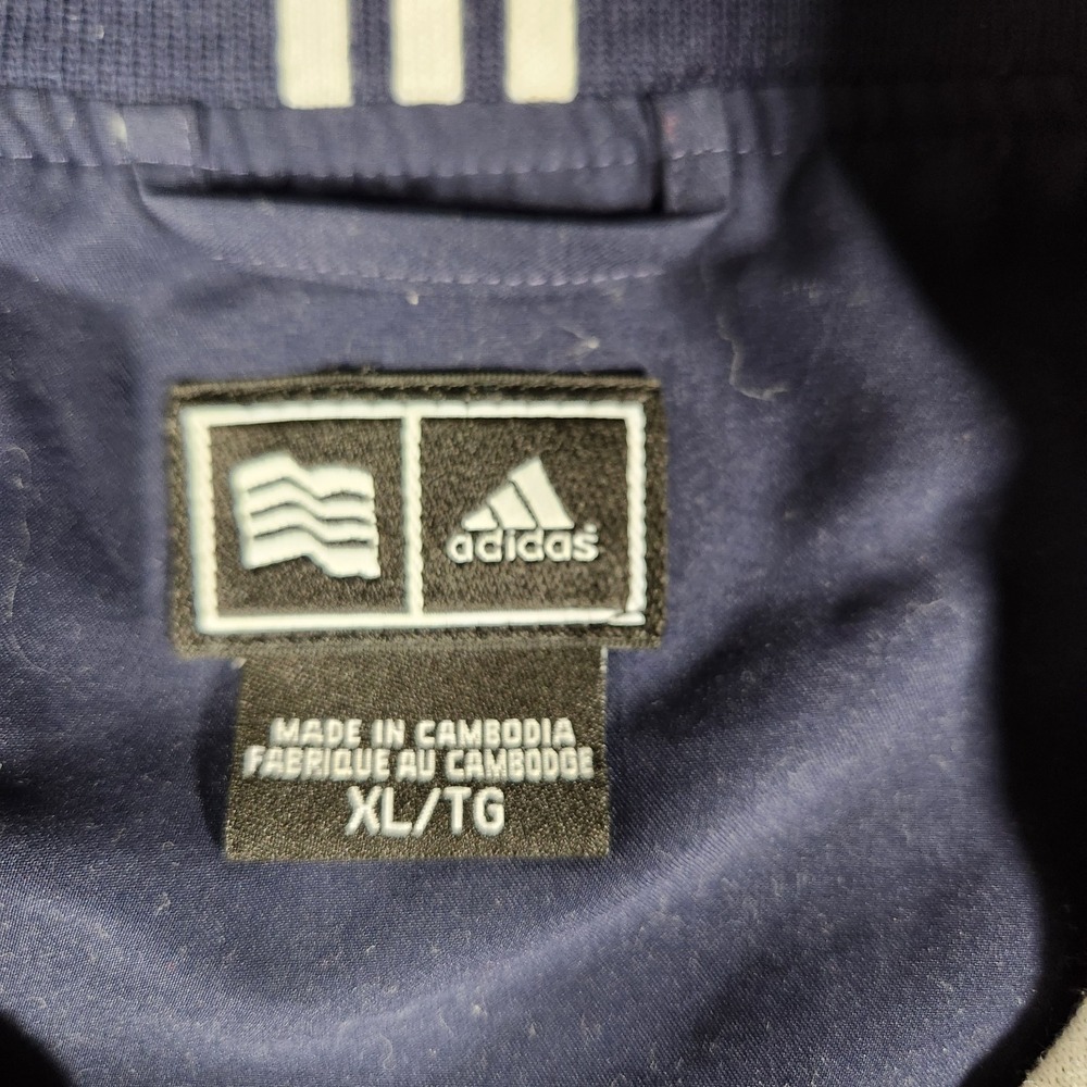 Adidas Climaproof Wind Men's XL Blue Contrast Zip Pockets Longsleeve Pullover - Picture 3 of 11